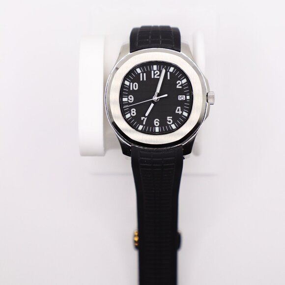 LOGA-LASS Watches Rounded Square Automatic Watch | Black Dial | Stainless Case - Picture 1 of 8